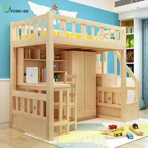 YQ JENMW 어린이/어린이 이층 침대 단단한 나무 침실 가구 새로운 디자인 이층 침대 책상