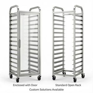 Rak Troli Roti Komersial 12 Tingkat Bahan Stainless Steel Elektrik dengan Roda untuk Pajangan Roti, Perlengkapan Hotel 220V - Product Image 1