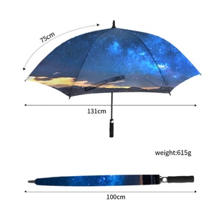 Semi-<b>Automatic</b> Open 54 60 68 Inch Straight Pongee Golf <b>Umbrella</b> Compact Travel Storage for Car Office Golf Bag - Product Image 3