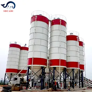 SDCAD Brand Profession Customization 100 150 200 300 500 Ton Storage Bin White Cement Silo For Concrete Batching Plant
