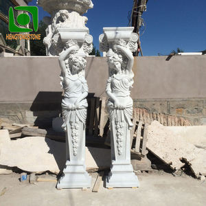 Maison Villa Construction Décoration Sculpture sur pierre Marbre blanc Figure <span class=keywords><strong>grecque</strong></span> Statue <span class=keywords><strong>Colonne</strong></span> - Product Image 1