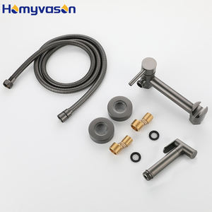 Bonne vente pistolet gris froid et chaud noir bidet à main chaud et froid pulvérisateur couche Shattaf Douche ensemble complet de bidet - Product Image 5