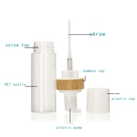 Flacons pompe en bambou et plastique de luxe 150 ml 180 ml pour mousse nettoyante, cosmétiques, soins du visage et emballages autobronzants
