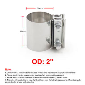 Abrazaderas para Tubo de Escape de Coche de 2/2.25/2.5/3/4 Pulgadas, Clips de Acoplamiento para Silenciador, Abrazaderas para Tubo de Escape - Product Image 4