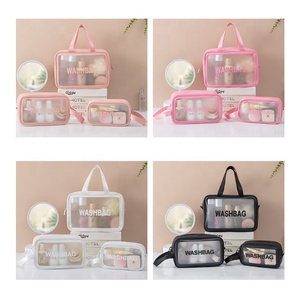 กระเป๋าใส่เครื่องสำอางกันน้ำสำหรับเดินทางกระเป๋าใส่เครื่องสำอางมีซิปใสทำจาก PVC โลโก้และสีออกแบบได้ตามที่ต้องการ - Product Image 3