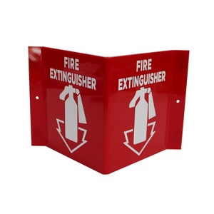 Panneau en acrylique en forme de L pour extincteur, modèle 200, pour centres commerciaux, hôpitaux, écoles, usines, ateliers - Product Image 1