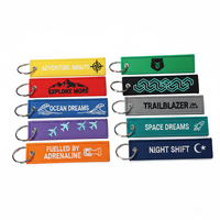 Porte-clés brodé personnalisé avec logo, en tissu de bonne qualité, patch porte-clés, étiquette vierge brodée