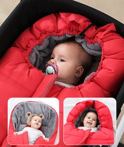 Saco de invierno con tres cremalleras para cochecito de bebé, uso múltiple, sobre para mantener el calor, saco de dormir para bebé - Product Image 5