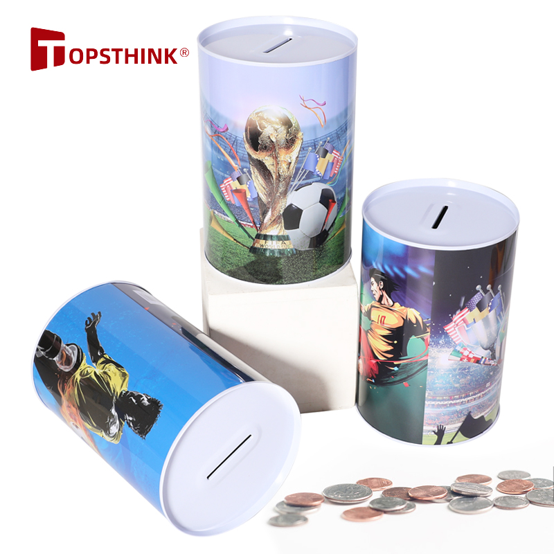 TOPSTHINK tirelire en fer blanc tirelire en forme de cylindre tirelire pour enfants tirelire en étain