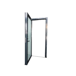 Puerta de Acero Contra Incendios con Vidrio, Apertura Manual, para Casas, Edificios, Salas de Estar, Salida de Emergencia, Resistencia al Fuego de 1 Hora, Barra Antipánico - Product Image 1