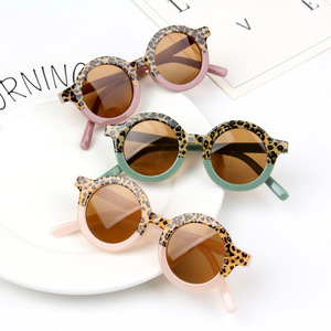 New Children Sunglasses Fashion Round <strong>Frame</strong> Leopard Print Color Matching Personalized Kids Sunglasses <strong>Baby</strong> UV-proof <strong>Glasses</strong> - Product Image 4