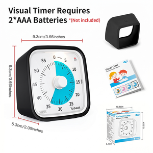 Minuteur visuel portable OEM Yunbaoit 60 minutes silencieux pour enfants, idéal pour l'étude, la cuisine, le bureau, avec compte à rebours Google - Product Image 5