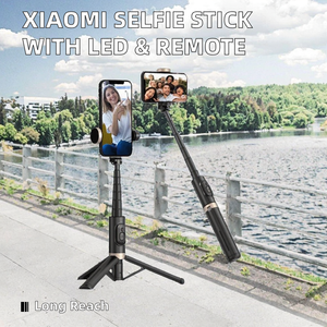 Para <span class=keywords><strong>Xiaomi</strong></span> <span class=keywords><strong>Selfie</strong></span> Stick inalámbrico para <span class=keywords><strong>Bluetooth</strong></span>, luz <span class=keywords><strong>de</strong></span> relleno LED, trípode extendido, obturador remoto, función <span class=keywords><strong>de</strong></span> plegado para Android IOS - Product Image 2