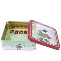 2025 nouveau Design boîte en fer blanc de noël boîtes en métal personnalisées boîte à biscuits emballage boîte postale boîtes de noël pour le stockage de biscuits
