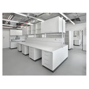 Mesa de laboratório para móveis de laboratório, mesa de laboratório científica com pia