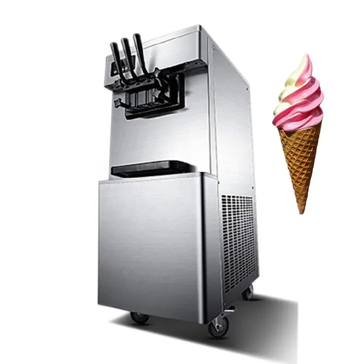 Nuevo estilo 1200W de mesa mini/hielo duro helado máquina expendedora 3 sabores de helado Maker