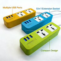 Stop Kontak Ekstensi Daya Dengan 2 Soket Universal Combo 3 Port USB Stop Kontak Ekstensi Daya