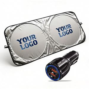 Wholesale Unique Products Brand Window With Custom Printed Logo of Business Promo Gift Car Foldable Sunshade - Product Image 1
