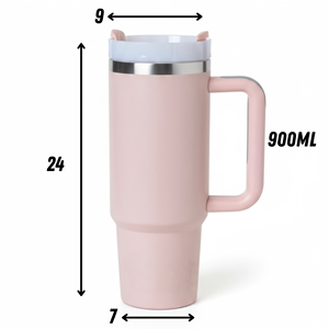 900ml 30oz Stainless Steel Vacuum Insulated Tumbler with Handle and Straw <b>Double</b> <b>Wall</b> Travel <b>Mug</b> Custom Logo for Car Camping - Product Image 3