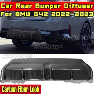 สำหรับ BMW G42 ปี 2022-2023 อุปกรณ์ตกแต่งรถยนต์ BMW G42 สปอยเลอร์กันชนหลังแบบดิฟฟิวเซอร์ลายคาร์บอนไฟเบอร์ สไตล์ MP ชุดแต่งสปลิตเตอร์ - Product Image 2