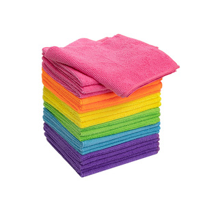 Chiffon de nettoyage en microfibre rectangulaire, couleur unie, multi-usages pour cuisine, voiture, verre, vaisselle - Product Image 3