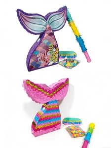 Meerjungfrau-Piñata Süßigkeitenverpackung Einweg Umweltfreundlich Geburtstag Neujahr <span class=keywords><strong>Party</strong></span> Atmosphäre Percussion-Spielzeug - Product Image 4