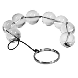 Jiuaiメンズ女性用SMボンデージバックアナルプラグガラスビーズレーザー彫刻大人用オナニーセックスおもちゃ中国製モデルSMガラス - Product Image 5