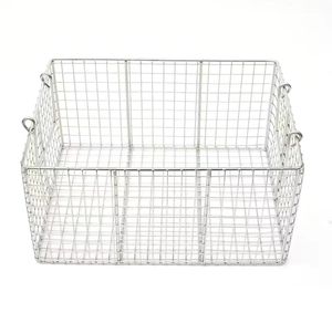 Üretici özel gıda sınıfı sepet paslanmaz dikdörtgen tel örgü depolama sepeti - Product Image 6