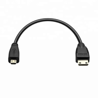 Kabel Video Mini HDMI pria Ke mikro HDMI pria, berlapis emas HD 720P 1080P