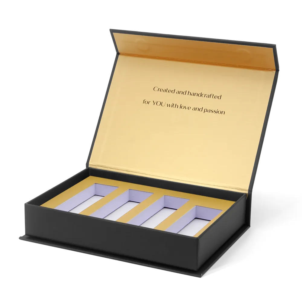 Luxe Op Maat Gemaakte Papieren Kartonnen Cajas Regalo Cosmetisch Product Magnetische Geschenkverpakking Met Schuiminzetstuk