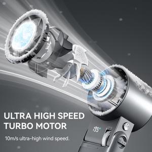 16C Ice Cooling Wearable Handheld Fan 6000mAh Rechargeable 199 Speeds Portable Foldable with LED <b>Light</b> for Car & Travel - Product Image 4