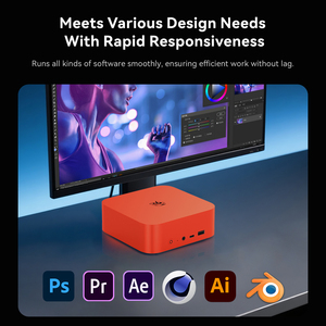 Mini <span class=keywords><strong>Computer</strong></span> SER10 MAX/HX470 2026 all'ingrosso, con OpenClaw preinstallato, AMD Radeon 890M, Edizione Limitata Lobster Red - Product Image 6