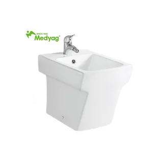 Fabricant Medyag, ensemble de bidet de toilette carré en céramique italienne, toilettes sur pied, bidet de lavage pour femmes