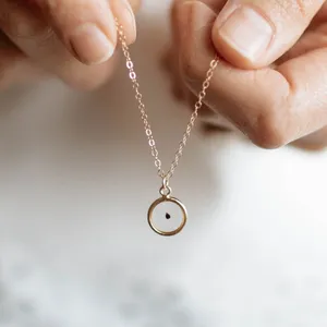 Индивидуальное ожерелье безо мной, изящный Персонализированный Кулон, золотые, серебряные, золотые, Розовые ювелирные изделия, подарок для пожилых людей - Product Image 1