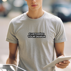 T-shirt unisexe en coton à col rond, personnalisable, uni, pour hommes, fabriqué par Blank logo Tshirt Men - Product Image 1