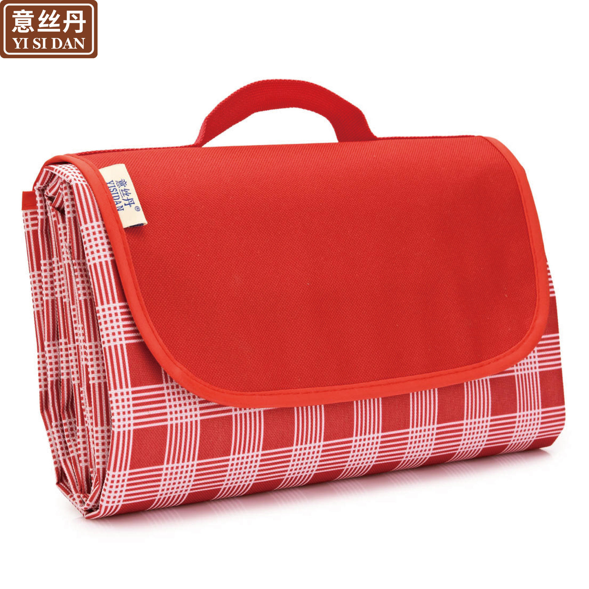 ลายตารางหมากรุกสีแดงขนาดเล็ก