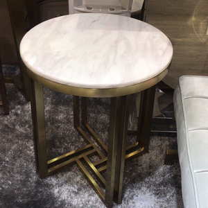 Modern Gold Color Marble End <strong>Table</strong> for Sofa <strong>Side</strong> <strong>Round</strong> <strong>Table</strong> Luxury Living Room <strong>Side</strong> <strong>Tables</strong> Metal Stainless Steel Corner Tablas - Product Image 4