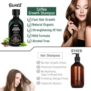 Best-Selling Custom Hair Care Nourish Thinning Hair Anti Loss Growth Unisex Natural Organic Caffeine Shampoo With OME suppliers