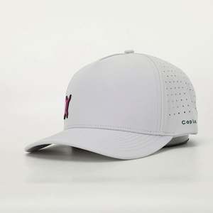 Gorras Deportivas Personalizadas al por Mayor con Logotipo, Gorra de Béisbol de 5 Paneles con Orificios Láser, Lazos, Transpirable, Impermeable, Unisex, Ajustable - Product Image 2