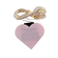 Bouton en forme de coeur Mini fée à piles éclairage de chaîne 2M LED fil de cuivre lumières scintillantes pour les événements de fête de mariage