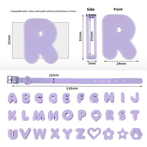 <span class=keywords><strong>Collare</strong></span> Personalizzato Fai-da-Te in Silicone per Animali Domestici con 26 Perline Alfabeto, Nome Personalizzato, Impermeabile per Cani Piccoli e Grandi - Product Image 4