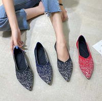 Chaussures plates pour femmes, respirantes, en tissu tissé, ballerines décontractées, mocassins de bureau, directement de l'usine