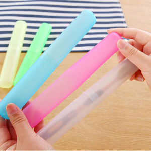 Travel-friendly portable <b>toothbrush</b> case, colorful transparent <b>toothbrush</b> holder, wheat straw <b>toothbrush</b> cup, available for - Product Image 2