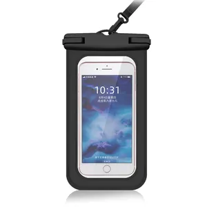 Bolsas impermeables para teléfono móvil, bolsa personalizada para viaje en seco, para teléfono móvil al aire libre, bolsa impermeable de viaje para nadar de plástico