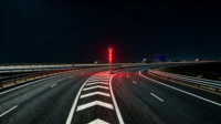 Balise de signalisation routière solaire verticale OWLEYE 48 LED SRD48 à commande automatique, en acier inoxydable, pour garde-corps de route