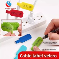 Étiquettes d'identification en nylon coloré pour câbles, avec bande auto-agrippante, inscriptibles, pour câbles d'écouteurs domestiques – Stock direct usine