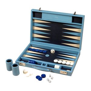 Backgammon Board Game Faux vá da trường hợp màu xanh Bakelite cao cấp Chiến Lược Tốt nhất - Product Image 5
