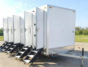 Remorque de toilettes modulaire de luxe portable pour extérieur, WC à chasse d'eau sèche avec construction en acier inoxydable écologique - Product Image 6