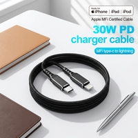 Câble USB Type C vers Lightning haute vitesse 480 Mbps certifié MFi, charge rapide 27 W PD 12 V 2,25 A pour appareils Apple iOS