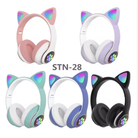 Casque Gamer Imperméable Personnalisé en Gros, le Moins Cher, Multicolore Rose, Oreilles de Chat Mignonnes, Pliable STN-28, Casque Chat STN 28